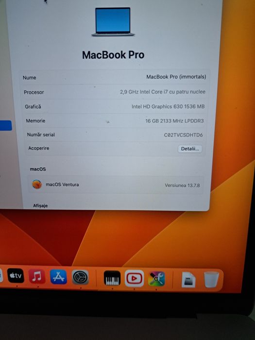 Apple Macbook pro A1707