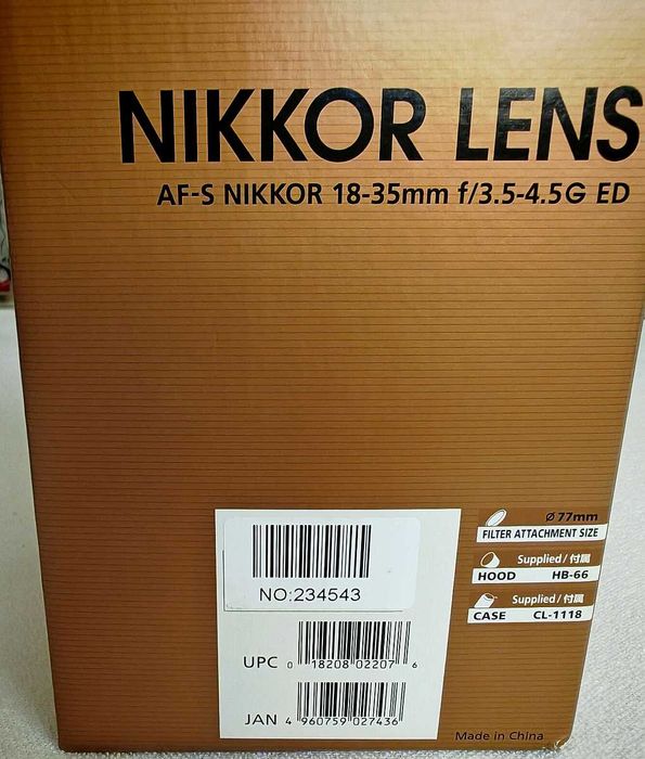 Vand obiectiv ireprosabil Nikon 18-35mm F3.5-4.5G ED