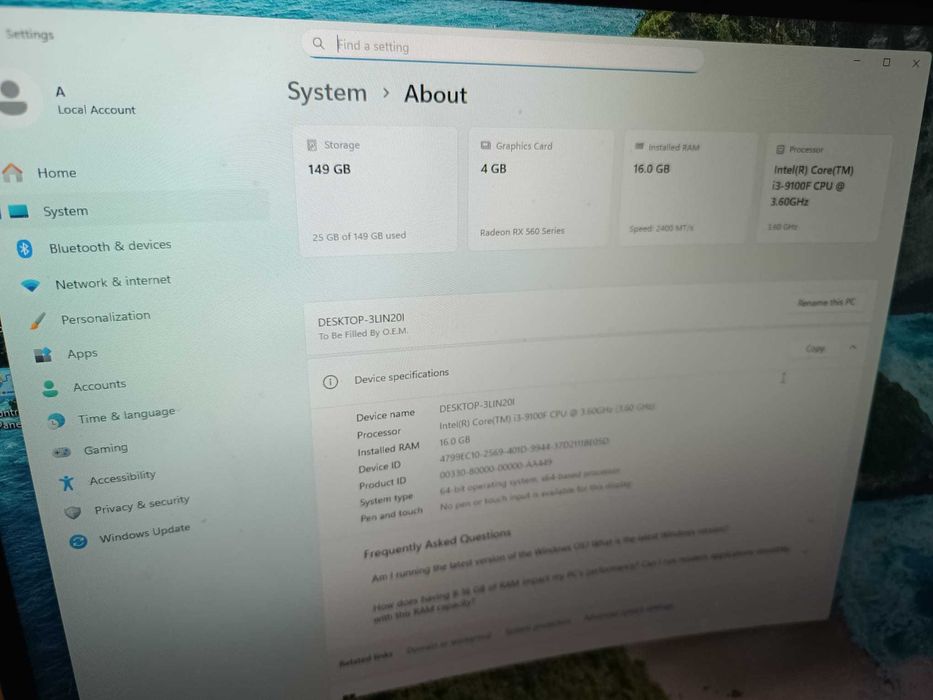 Kit Intel I3 9100, PB Asrock B365 Pro 4, 16Gb DDR4