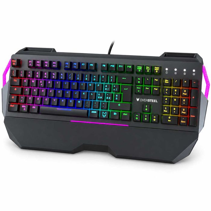 Tastatură mecanică gaming Oversteel IRON RGB, cu fir, layout italian, nouă