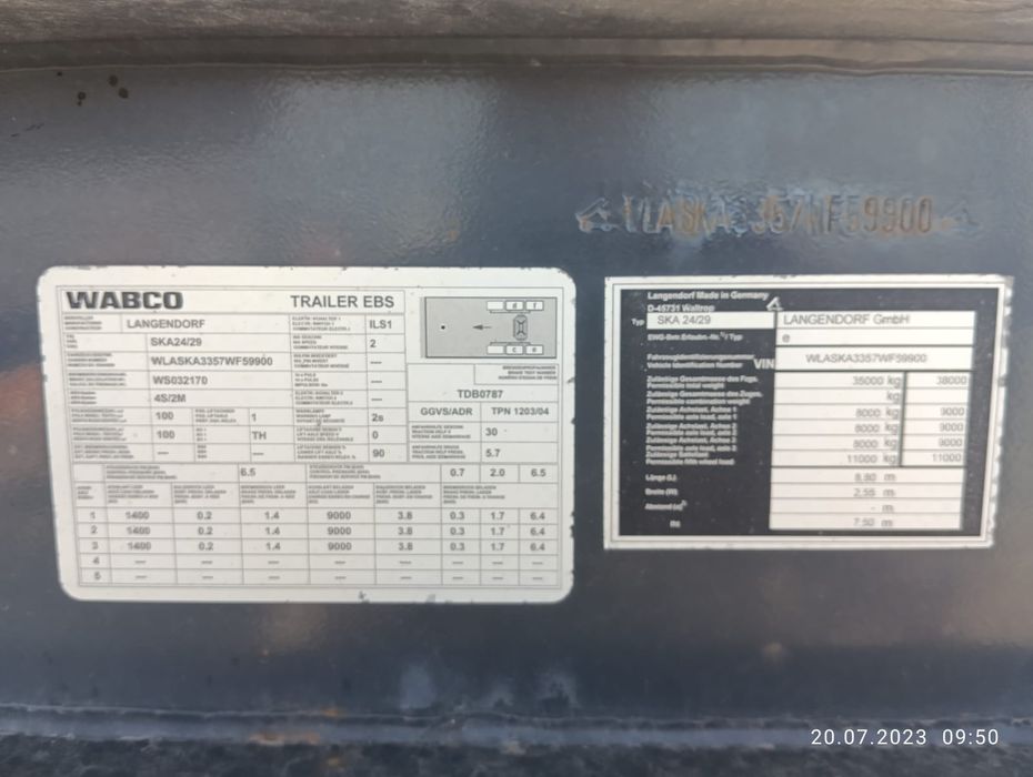 Полуприцеп самосвал германия