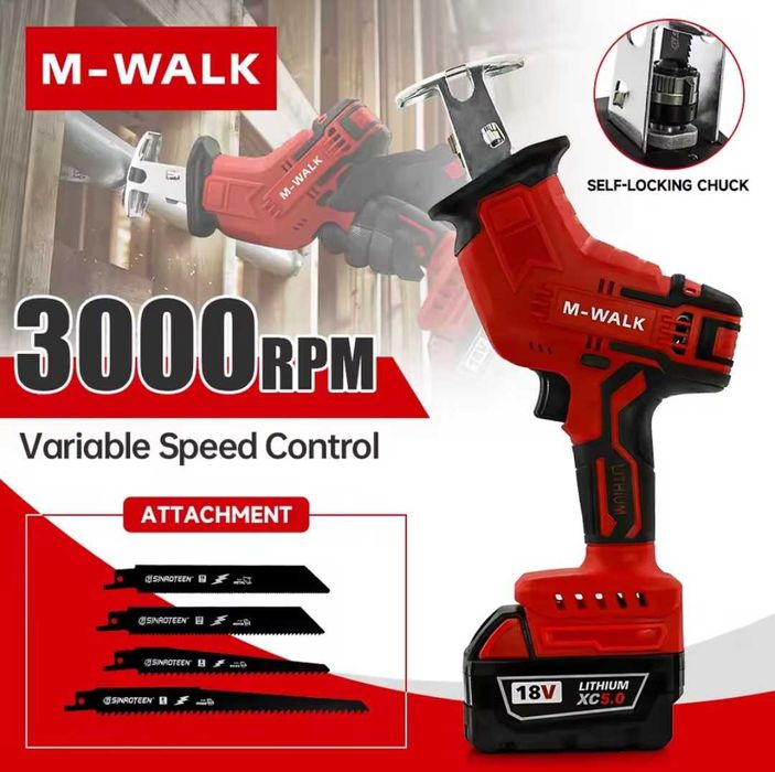 Fierăstrău electric metal, plastic, lemn pentru baterii Milwaukee