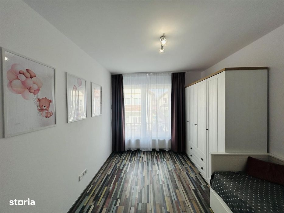 Apartament 3 camere, mobilat/utilat, balcon 9mp, 2 parcari, etaj 1