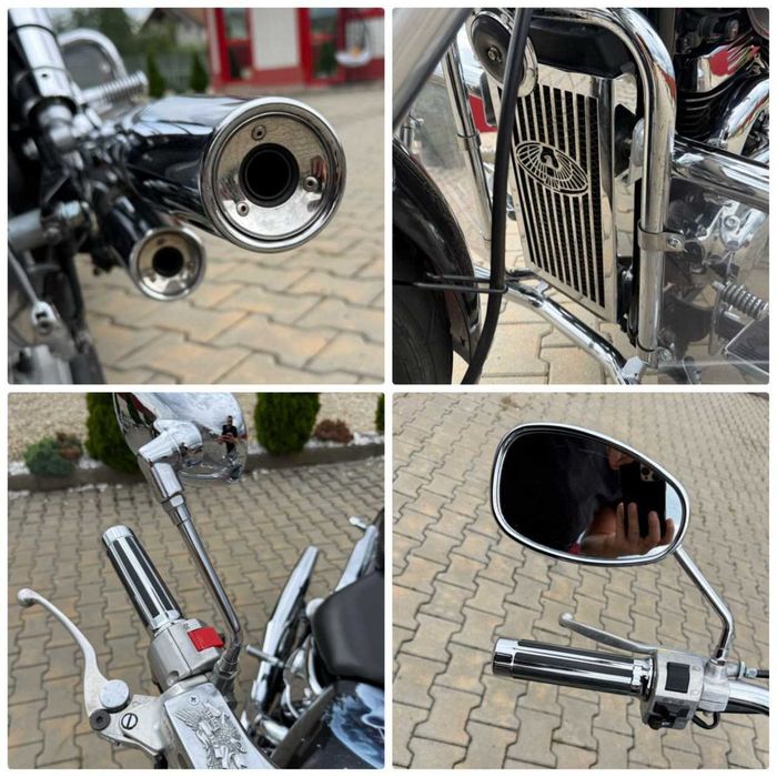 SUZUKI VZ800 MARAUDER EXTRA CROM VOPSIT CU AEROGRAF=UNICAT=WOLF anvelope noi km reali+revizii la zi absolut impecabil adus din GERMANIA Chopper Bobber