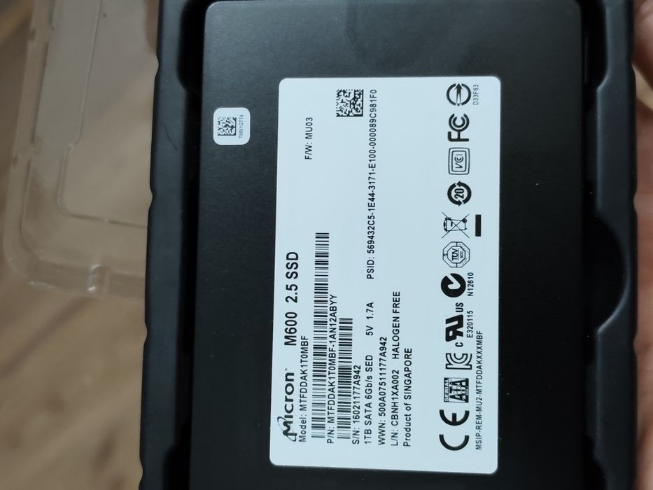 SSD 1 TB micron 2'5