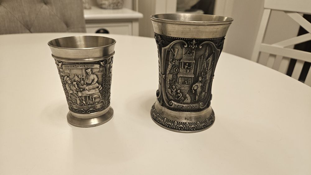 Ser pahare și farfurie zinc