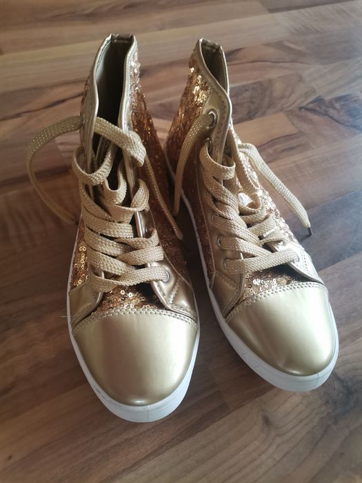 Кецове с паети - златисти