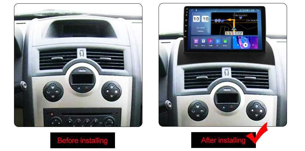 Navigatie Android 14  Renault Megane 2 1/8 Gb Waze CarPlay + CAMERA