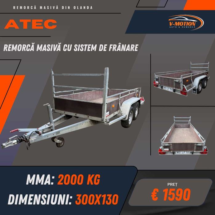 Remorci din Olanda de la 750 kg pana la 3500 kg - Citeste descrierea!