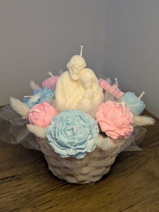 Aranjament  handmade din ceară de soia, realizată cu drag