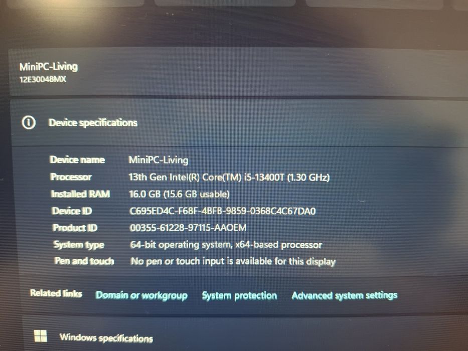 Mini pc Lenovo i5 gen13