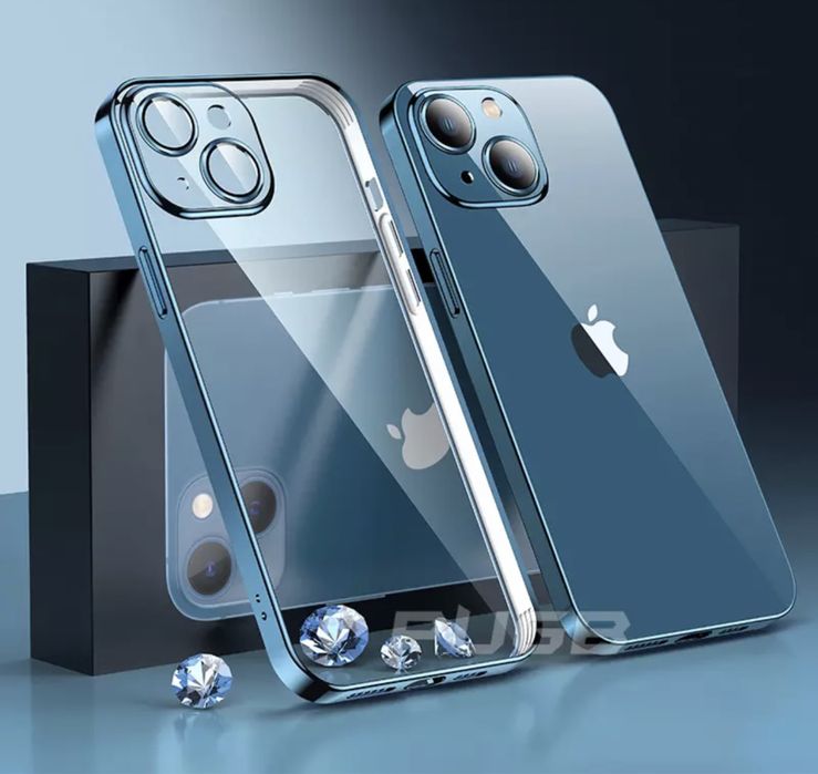 Husa Silicon Steel Frame Clara Camera Protect phone 13 14 PRO MAX PLUS