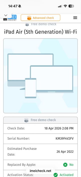 iPad Air 5 th Gen A2588 Neverlock