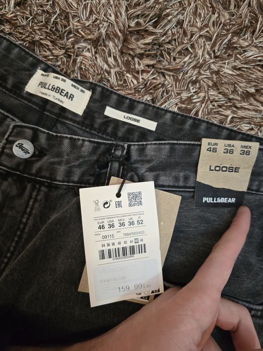 Blugi Baggy Gri Pull&Bear NOI