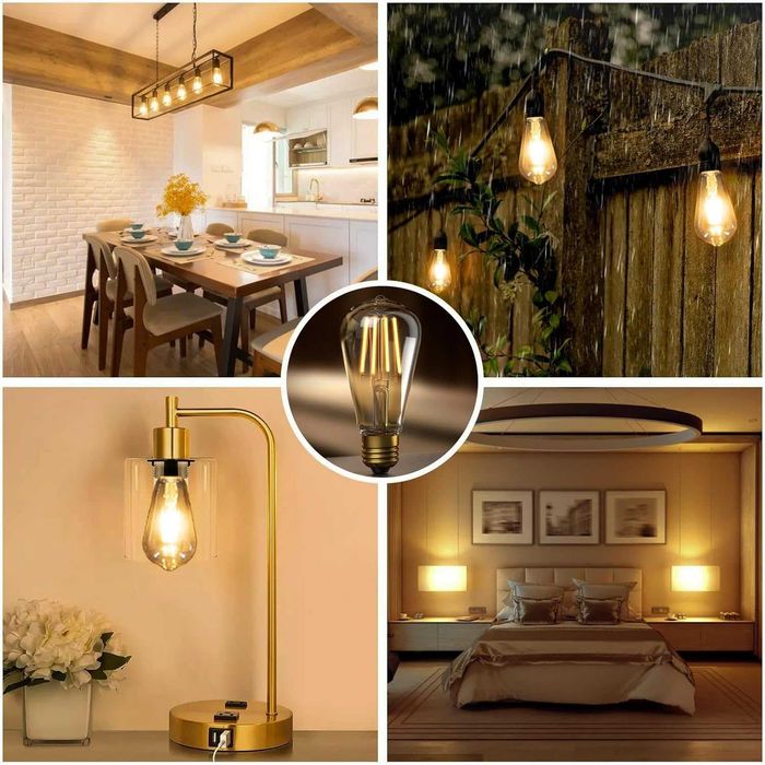 Топ цена! EYLM Vintage Edison LED крушки ST64 E27 4W 3 броя димируеми