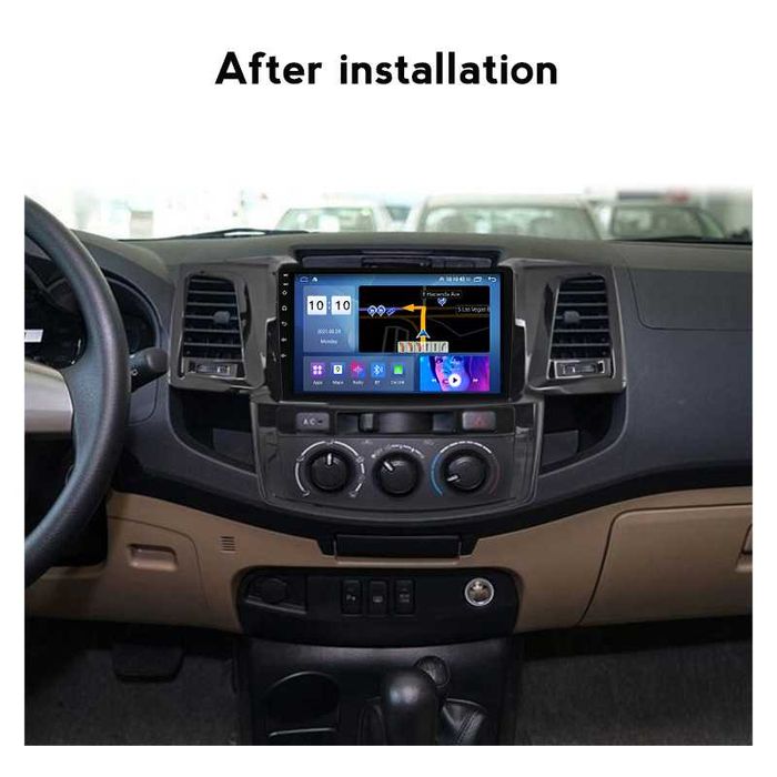 Navigatie Android 14 TOYOTA HILUX 2004-2014 1/8 Gb Waze CarPlay CAMERA