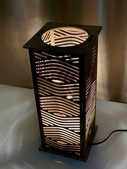 Светильник, ночник. Ручной работы. Материал ЭКО фанера