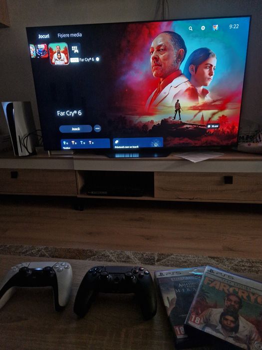 Consola jocuri Sony PlayStation 5 disc 2 controllere+2 jocuri PS5