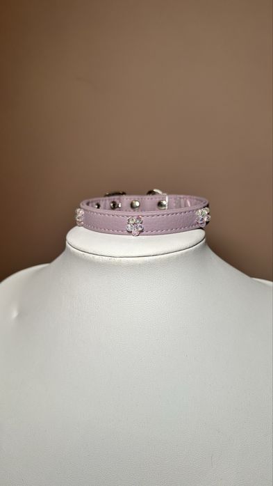 Zgarda piele ecologica pentru caini si pisici, noua cu eticheta