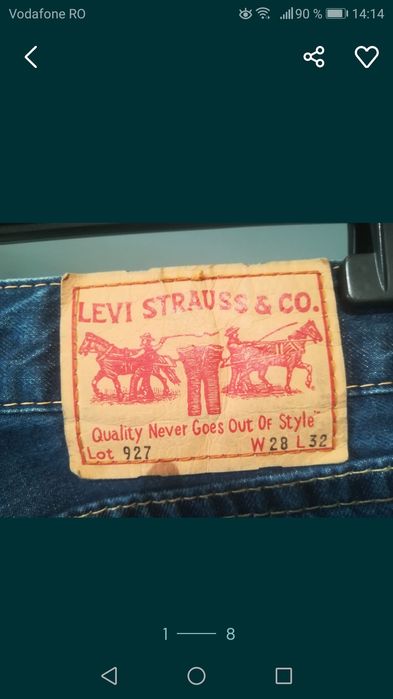 Blugi dama originali Levi 's Strauss adusi din London