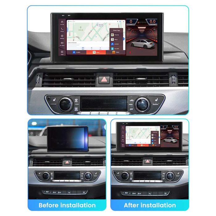 Navigatie Audi A4 A5 B9 din 2015-2022, 6GB RAM Android Carplay Noua