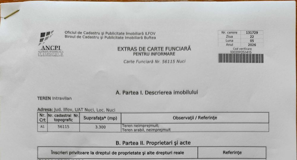 Teren de 3300 mp Intravilan