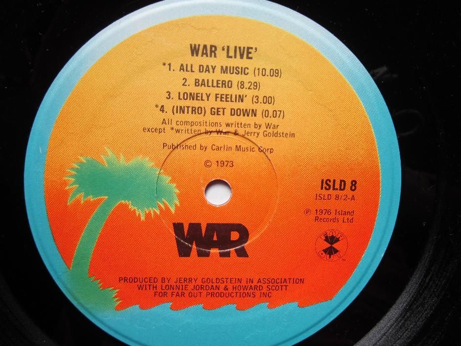 vinil rar War ‎– 'Live' - Island Records (Funk / Soul)1973
