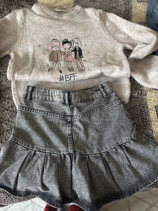 Теплая кофта, юбка, джинсы