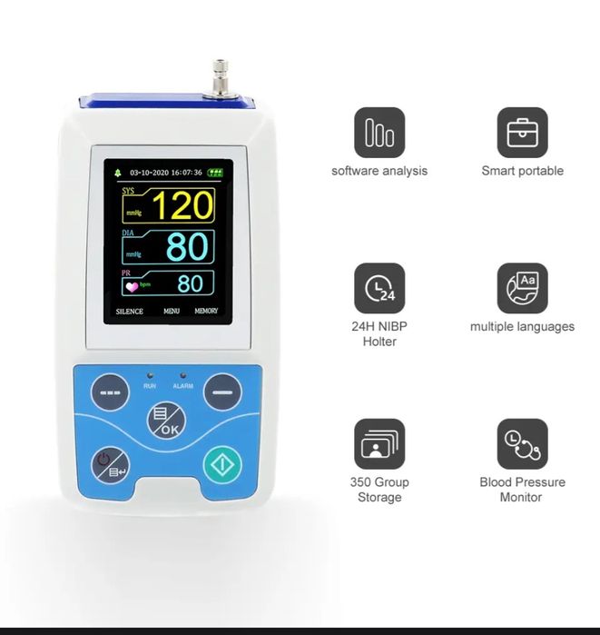 СМАД NIBP CONTEC ABPM50 sutkalik qon bosim monitoringi