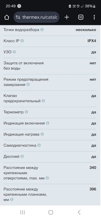 Водонагреватель Thermex ID 50 V