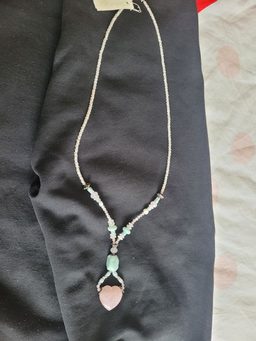 Колие с естествени кристали