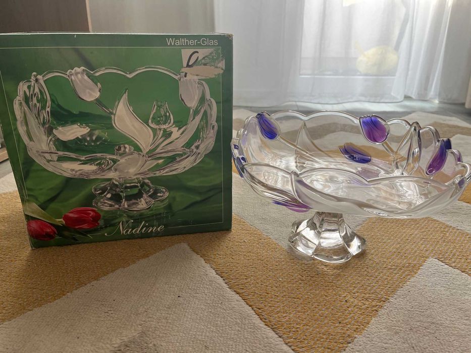 Vand fructiera din sticla groasa noua 26,5 cm