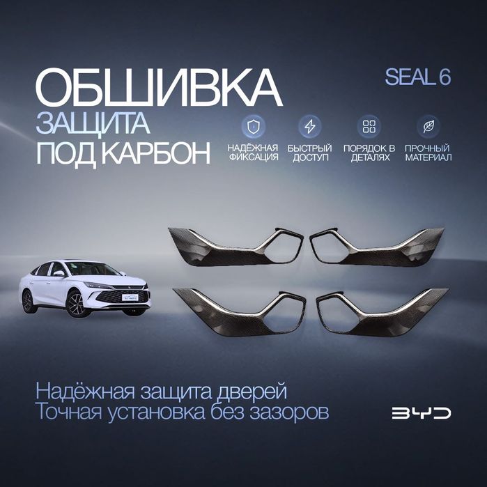 Карбоновая защита обшивки дверей для BYD Seal 6