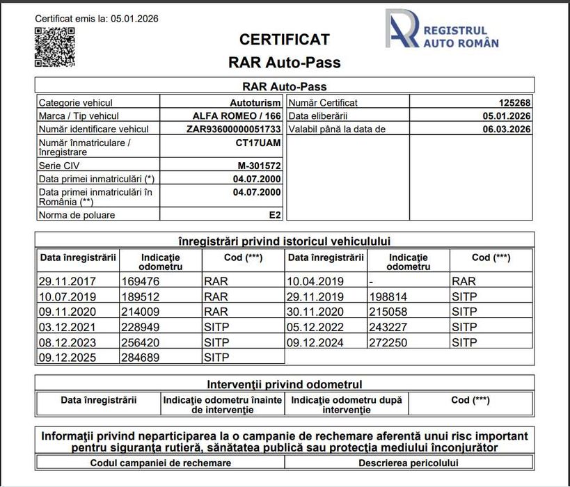 Vand Alfa Romeo 166 ,2.0 Twin Spark cu GPL ,an 2000.