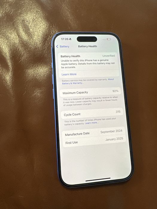 iPhone 16 UltraMarine 128gb - без Face ID