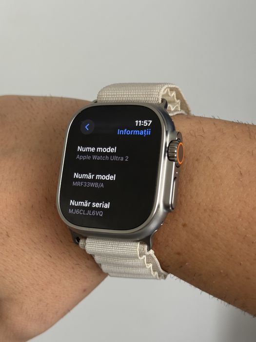 Apple Watch Ultra 1 94% Aproape Nou , GPS + Cellular , 49MM , Natural