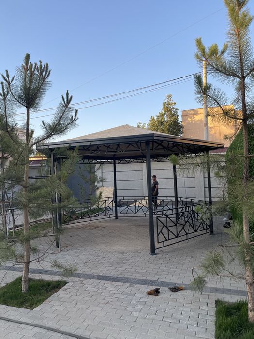 Besedka naves zabor perila reshotka беседка навес огрождения