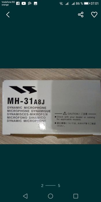 Microfon  yaesu //statie emisie recepție nou