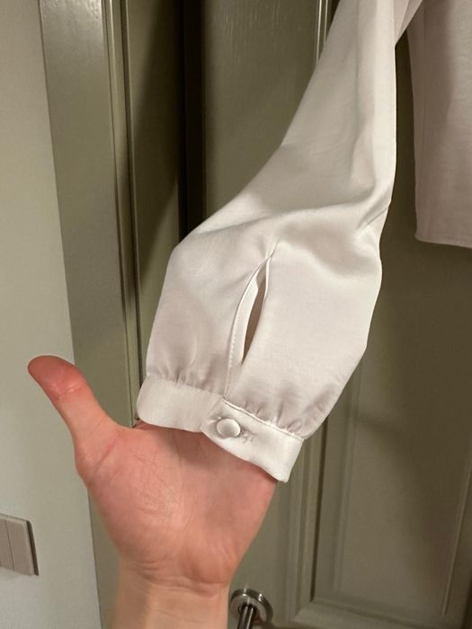 Bluza Benetton eleganta alba cropped