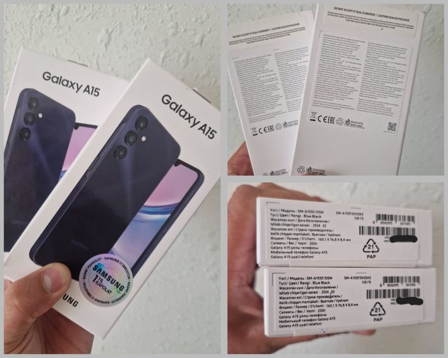 Samsung A15. 6/128gb.  Yangi pachka  buzulmagan uz imei ro‘yxatdan o‘t