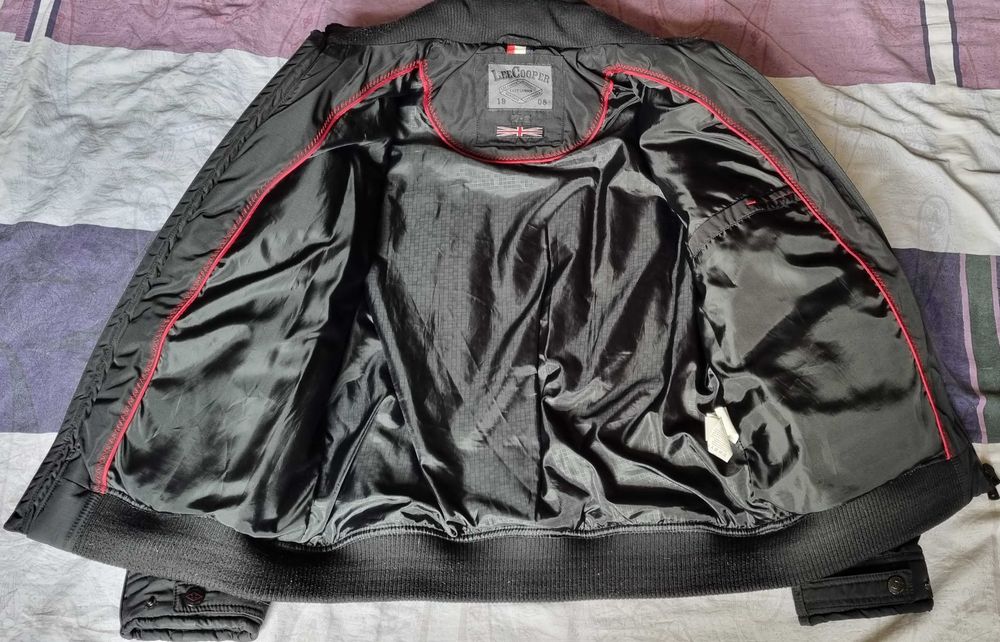 Geaca de barbati, Lee Cooper, slimfit, groasa, cu puf, neagra, M
