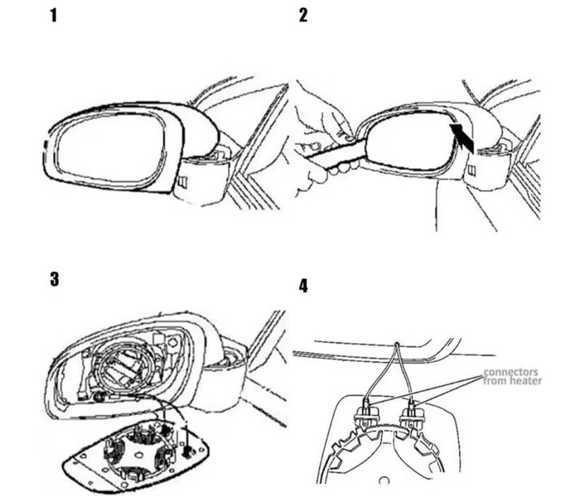 Стъкла за огледала за следните модели на БМВ Е90 Е91 BMW E90 E91 E81