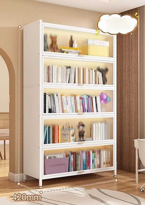 Книжные полки и шкафы белый и черный новый стильный шкаф недорого