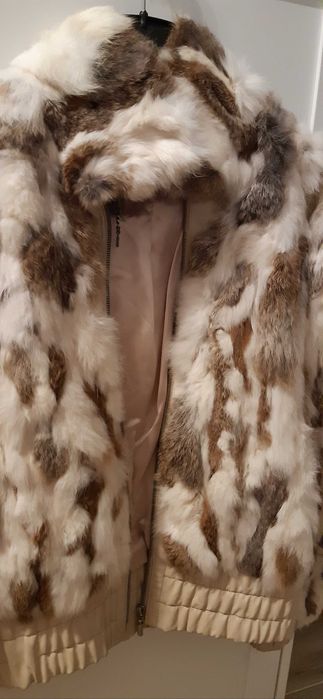 Haină de blană naturală 100% de iepure mărimea L