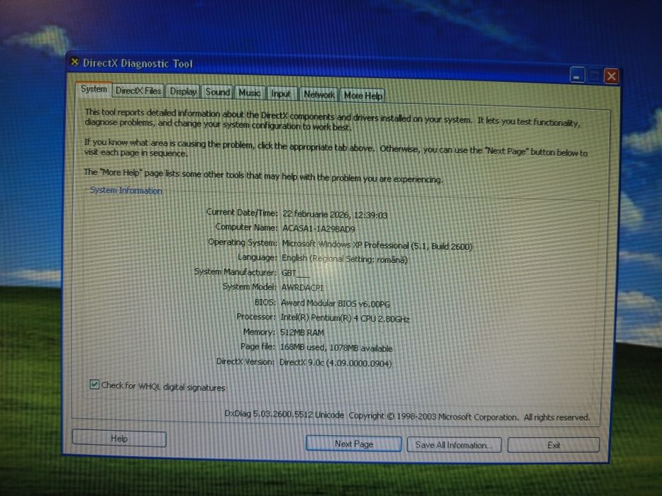 Unitate PC Retro – Intel Pentium 4, Windows XP instalat