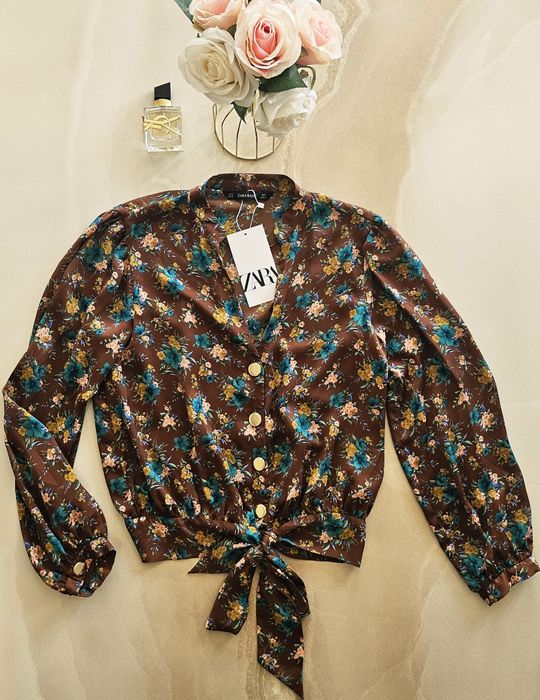 Риза в кафяв цвят "ZARA"