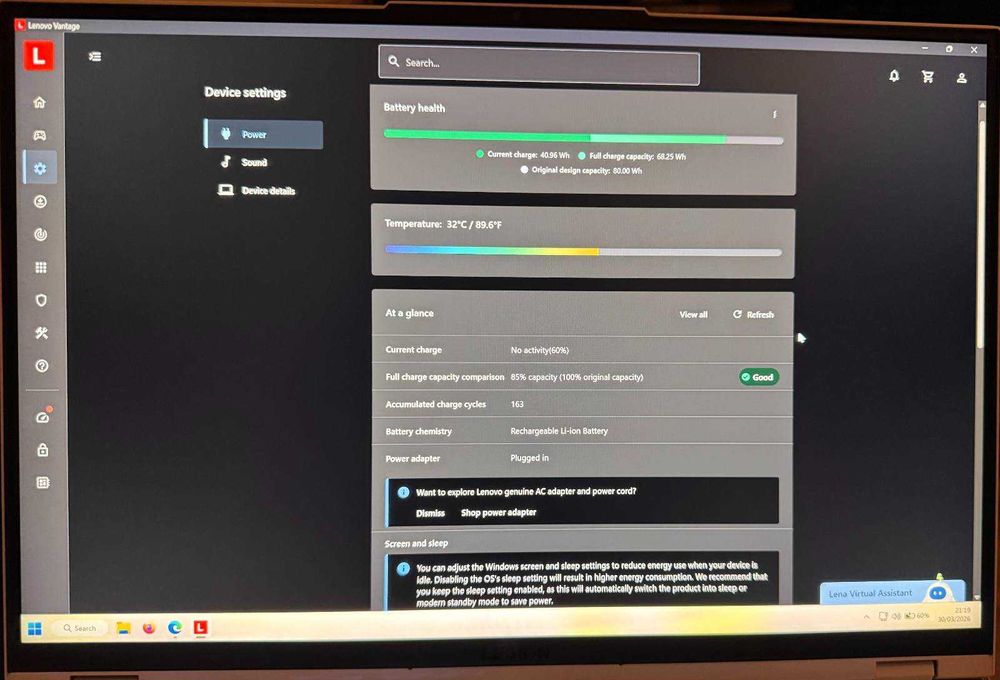 Laptop Lenovo Legion 5 Pro 16ACH6H RTX3060 32GB 1TB QHD 165Hz R7 AMD 5800H