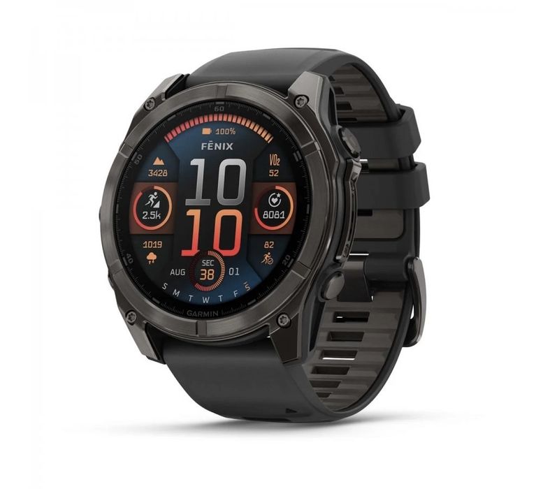 НОВ!!! Garmin Fenix 8 Sapphire AMOLED 51mm, Gray DLC / Black – Premium Multisport GPS Watch