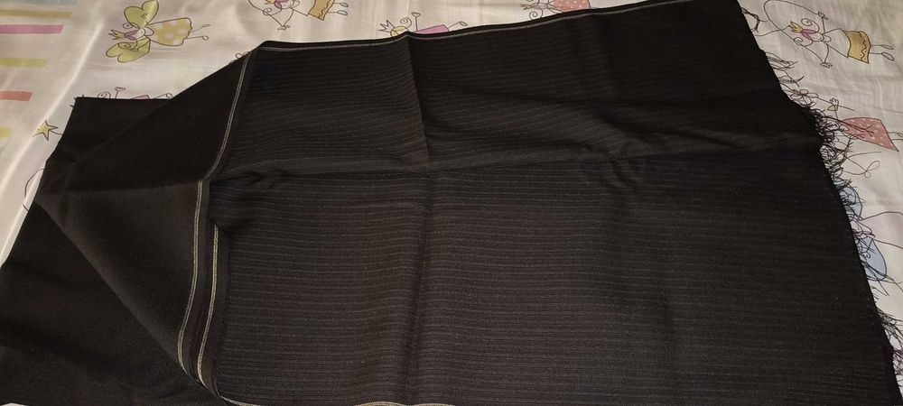 Черен габардин на черно райе