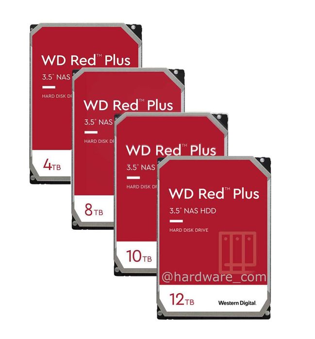 WD Red Plus 10Tb NAS 7200 RPM CMR Количество! Новые + Перечисление